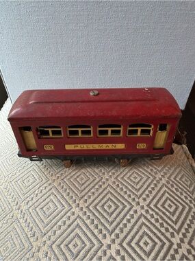 Vintage Train Car Pullman 629 Red / Yellow Doors- Windows
